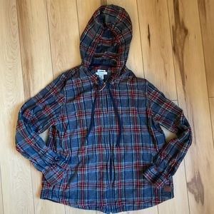 Women’s llbean zip up flannel